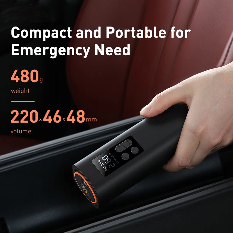 BASEUS Mini Portable Car Tire Inflator Smart Digital Inflatable Pump