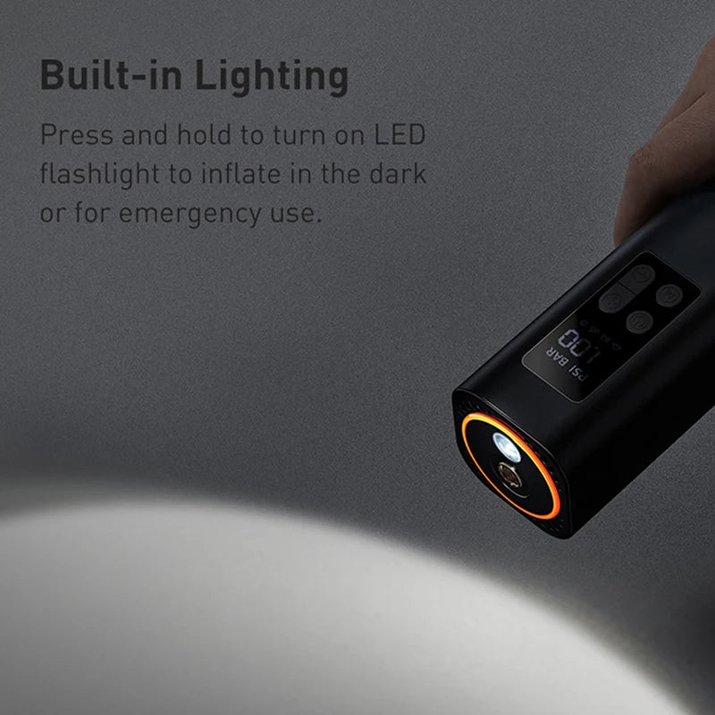 BASEUS Mini Portable Car Tire Inflator Smart Digital Inflatable Pump