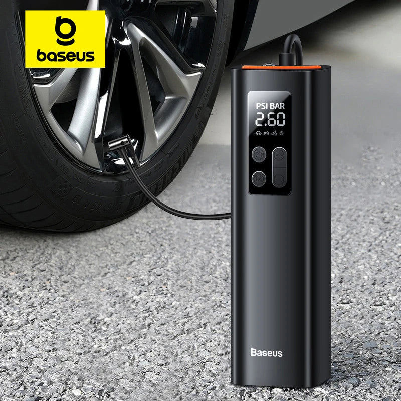 BASEUS Mini Portable Car Tire Inflator Smart Digital Inflatable Pump