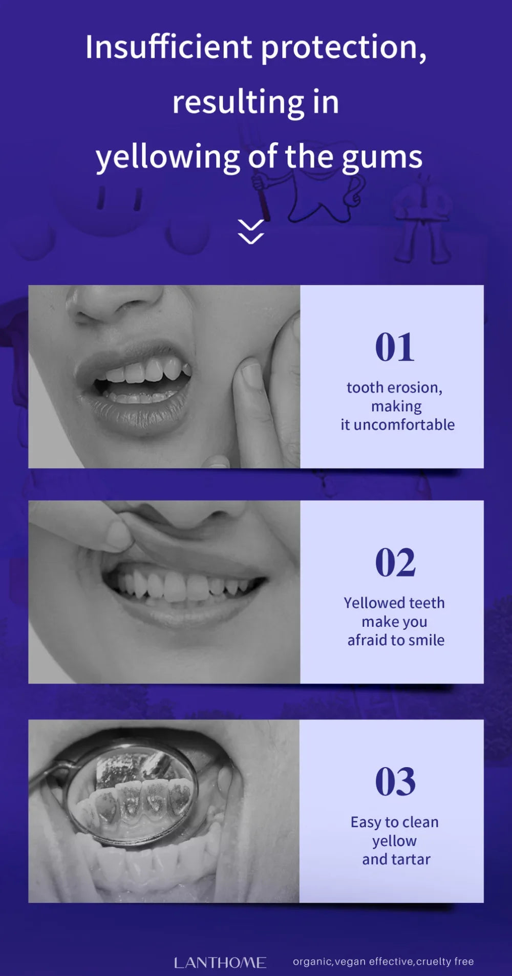 V34 Pro Removal Plaque Stain Purple Corrector Teeth Whitening Toothpaste