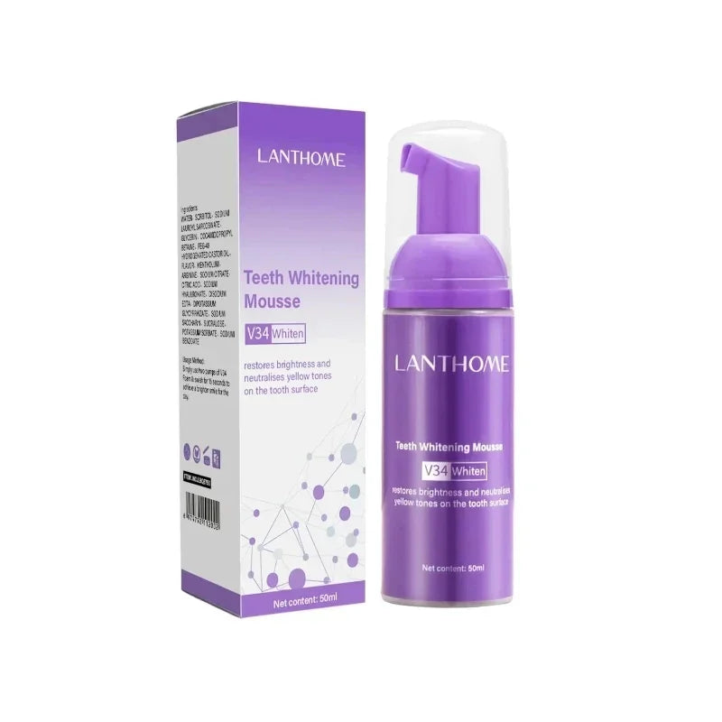 V34 Pro Removal Plaque Stain Purple Corrector Teeth Whitening Toothpaste