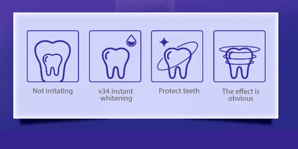 V34 Pro Removal Plaque Stain Purple Corrector Teeth Whitening Toothpaste